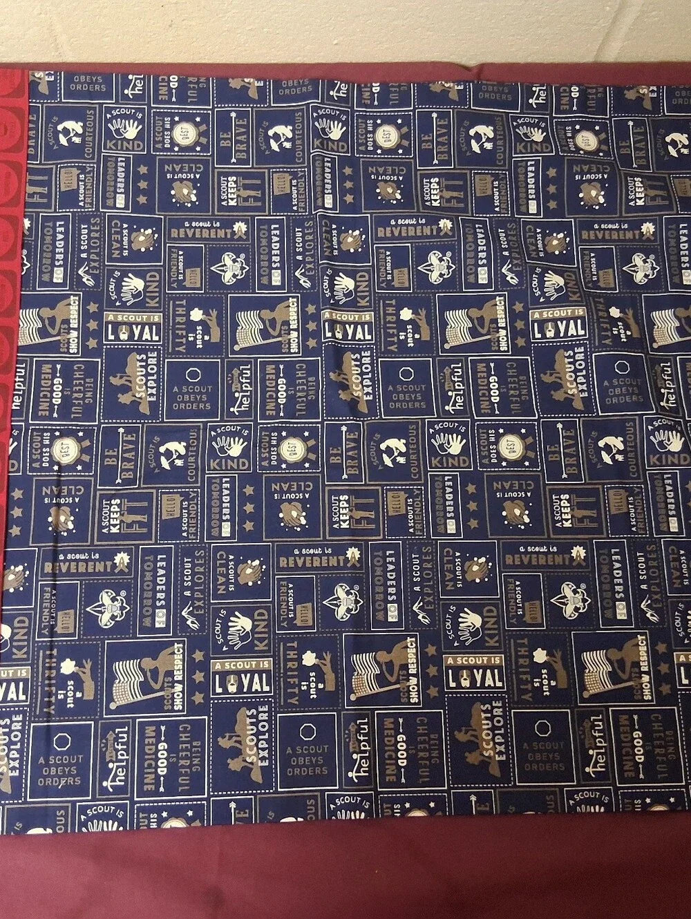 Boy Scout Homemade Standard Size Pillowcase.
